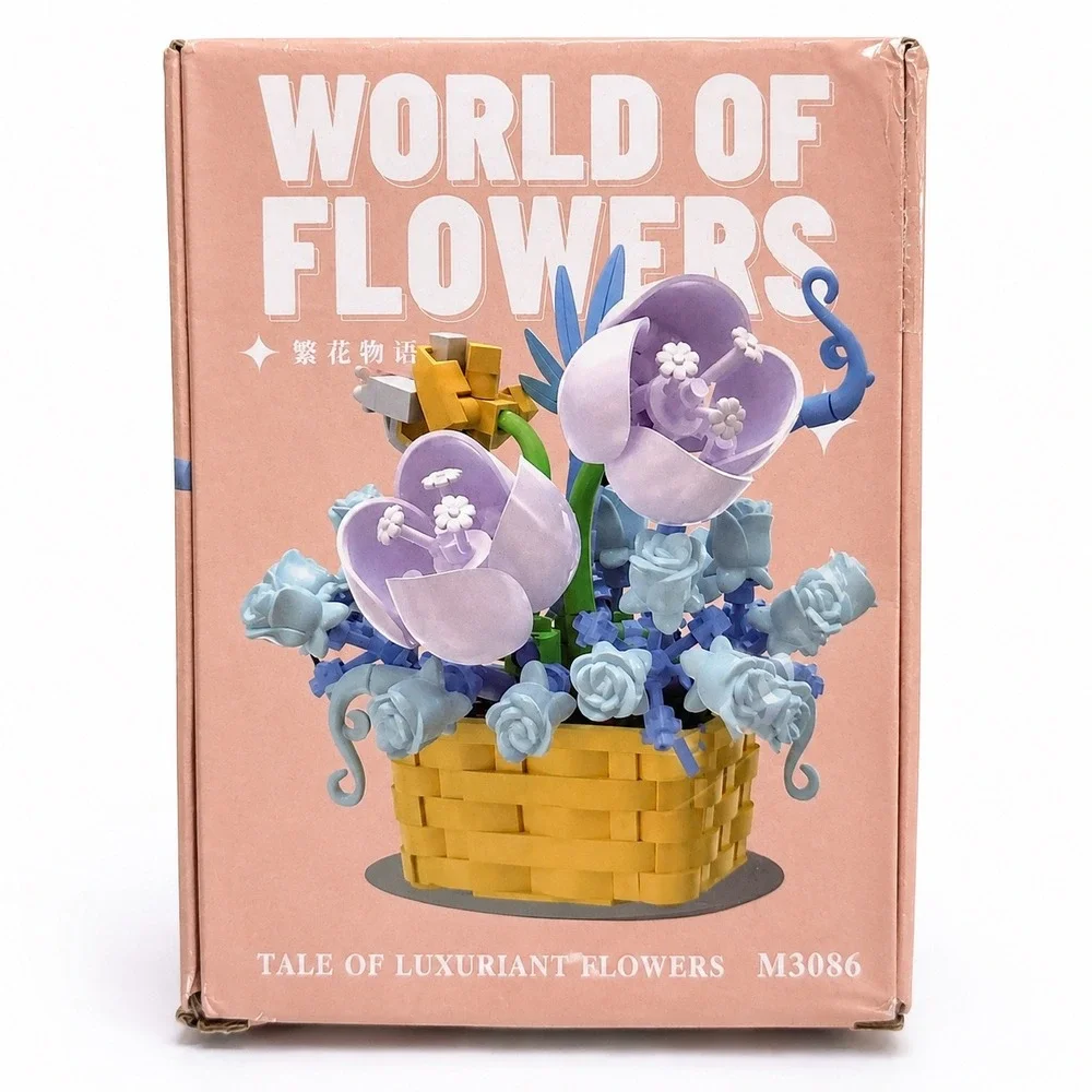 World of Flowers M3086 Blue Fairy 166pc Mini Flower Building Block Set